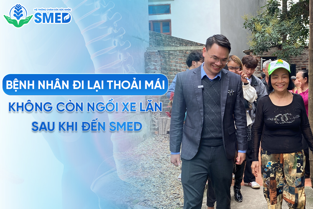 Cô Gái vui vẻ đi lại khi đã không còn bị thoát vị đĩa đệm hành hạ 